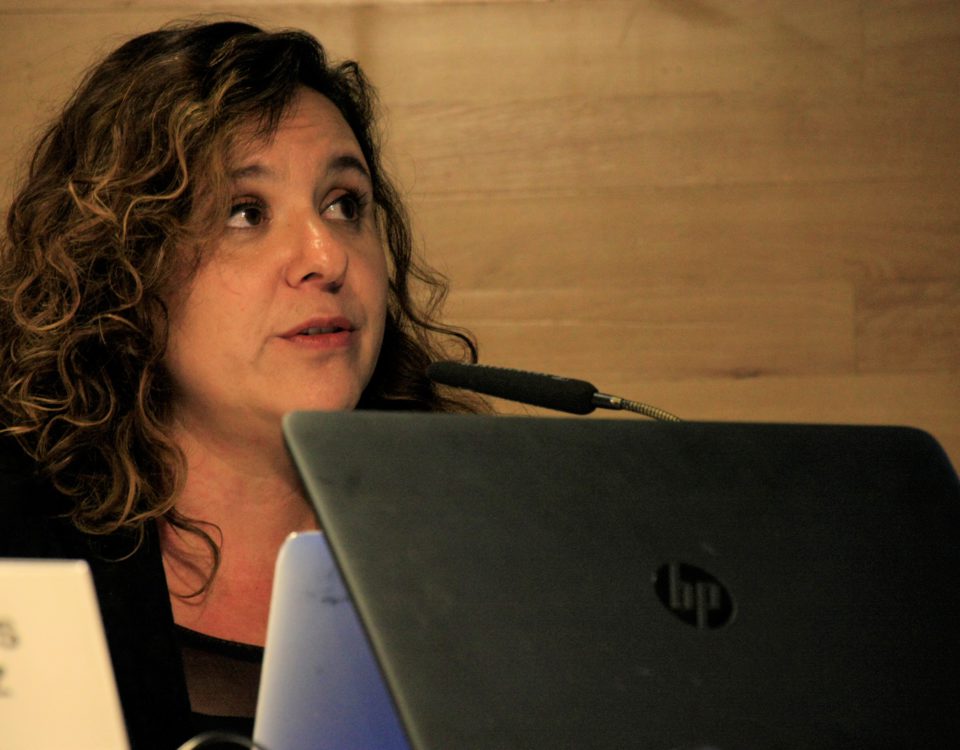 Marcela Turati, durante su ponencia en La Casa Encendida de Madrid. / Foto: María Rado